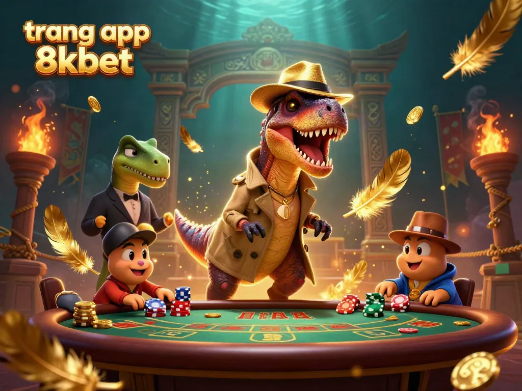 Join the fun on the trang app 8xbet with our distinctive carnival-themed casino scene.