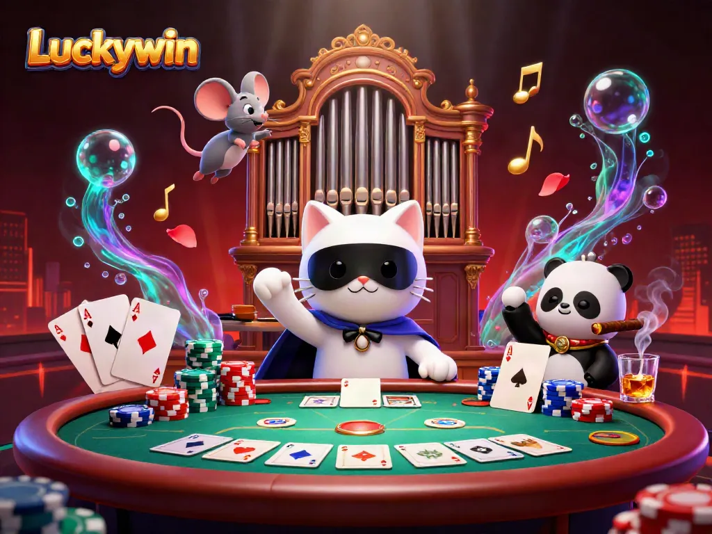 Experience thrilling gameplay at Luckywin with a captivating 3D casino scene full of excitement.