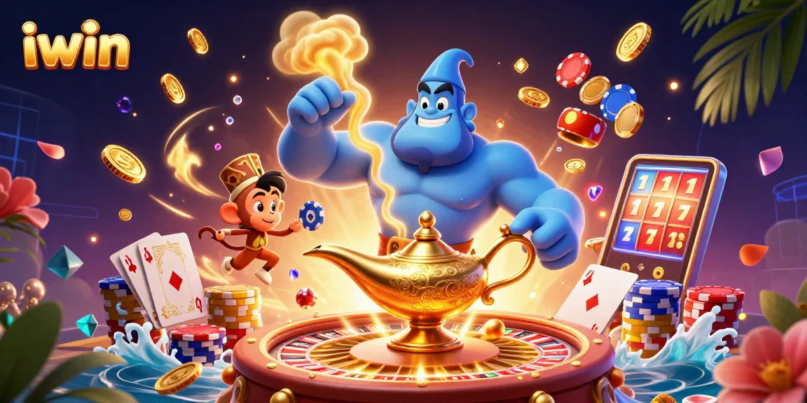 Experience the magic of iwin while winning big with slot machines and vibrant casino elements.