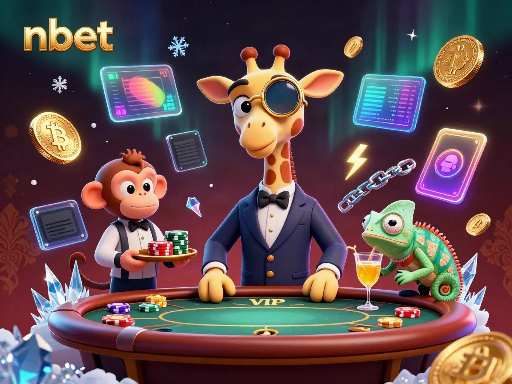 Experience thrilling moments with nbet in this colorful casino scene featuring a high-roller giraffe and vibrant gaming elements.