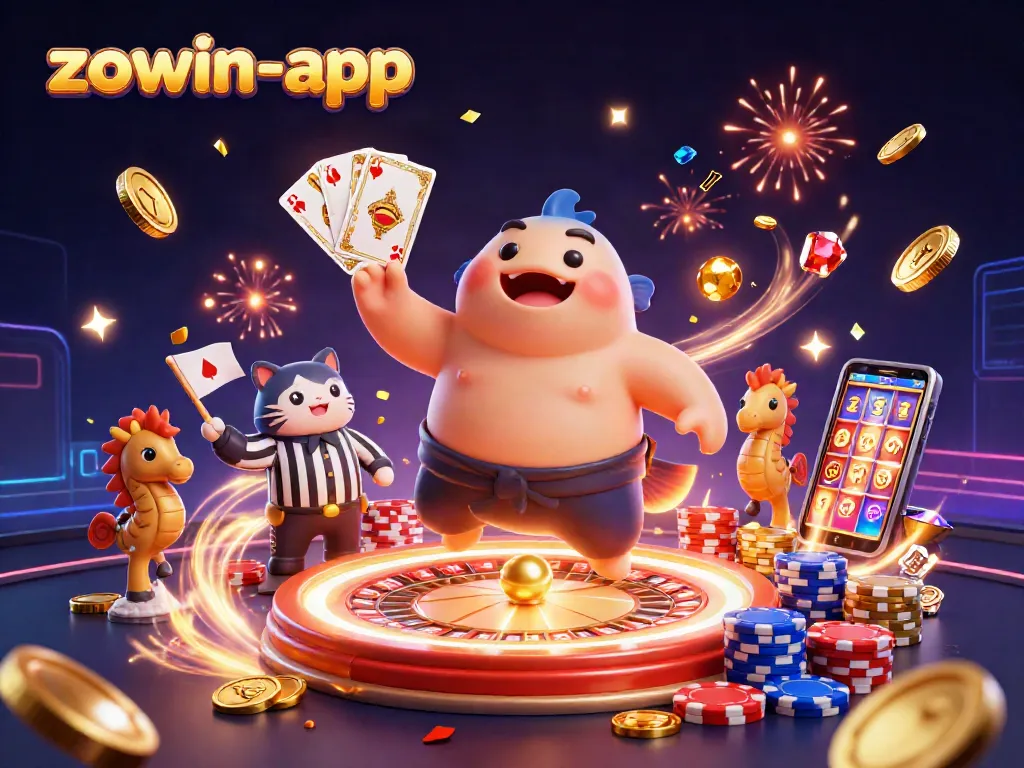Experience thrilling wins at zowin-app, featuring a vibrant underwater casino scene with exciting characters and games.