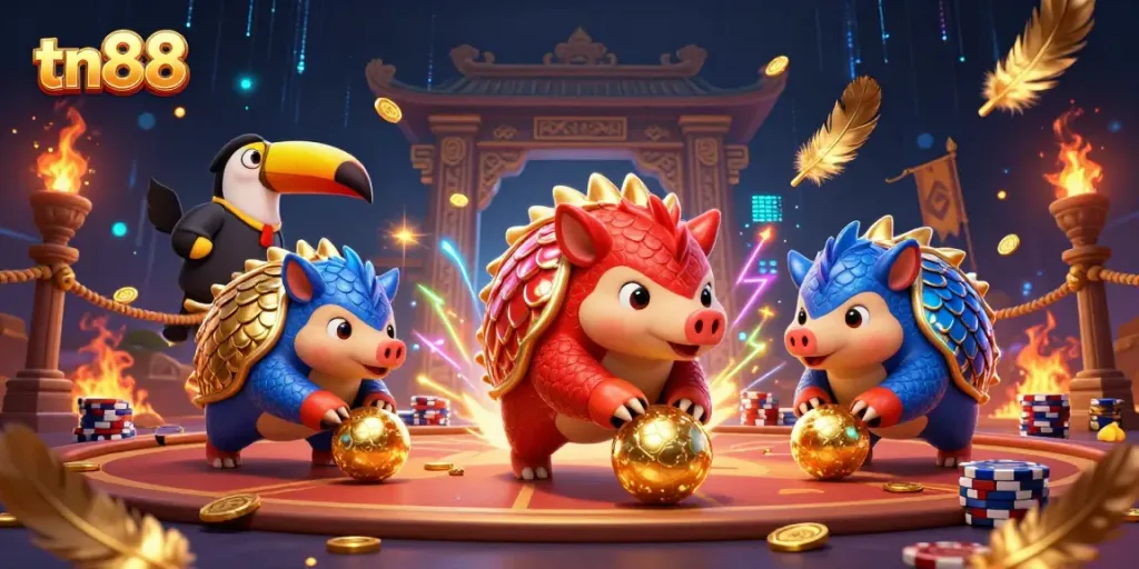 Experience thrilling gameplay at tn88 with rival pangolins in an exciting casino setting.