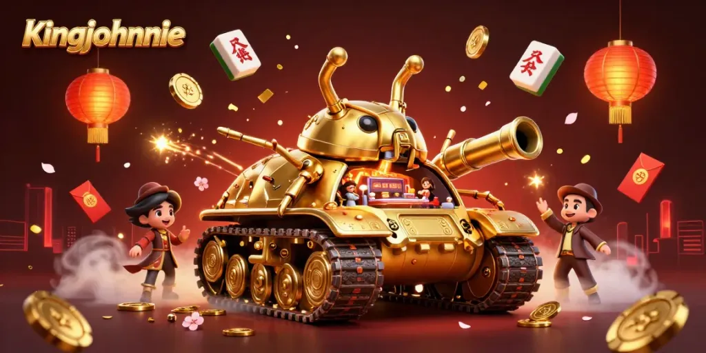 Experience immersive gameplay at kingjohnnie's unique golden beetle tank casino