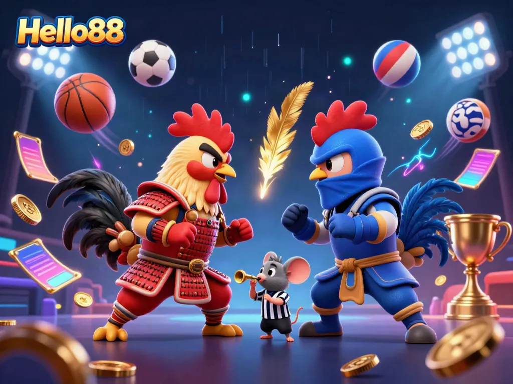 Engage in epic rooster battles at Hello88 with dynamic betting elements and thrilling visual effects