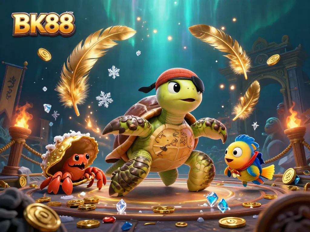 Engaging BK88 casino illustration featuring characters in a thrilling online gaming scene.