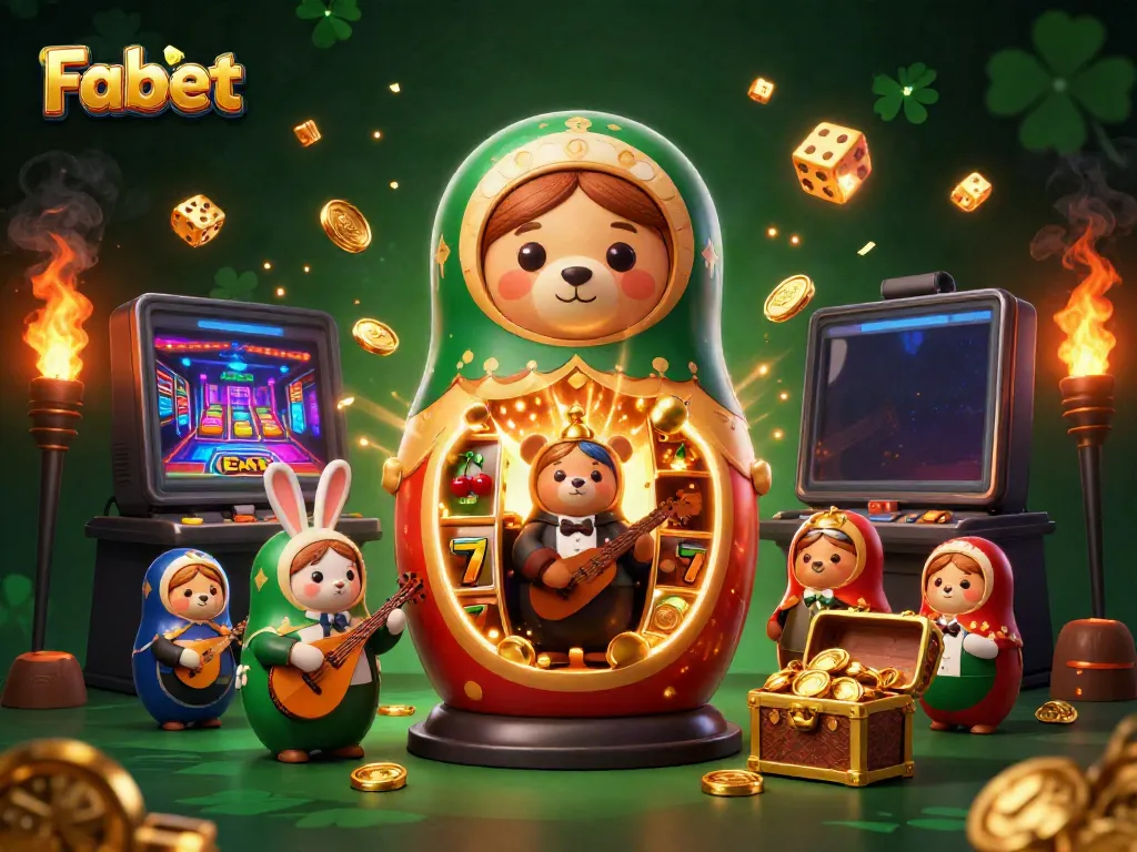 Experience thrilling jackpots with Fabet’s ultra-detailed casino digital art featuring playful characters and vibrant game elements.