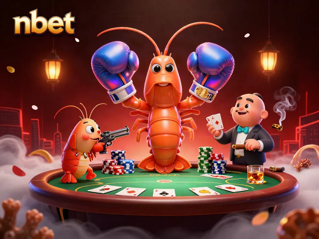 Engage in intense poker with nbet's champion characters in an electrifying casino atmosphere.